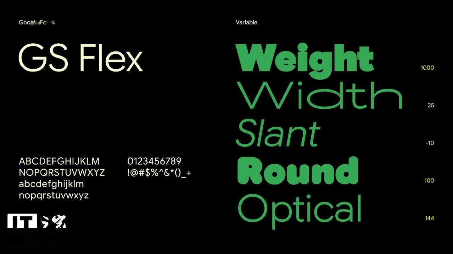 谷歌開源Google Sans Flex字型，可用於商業用途