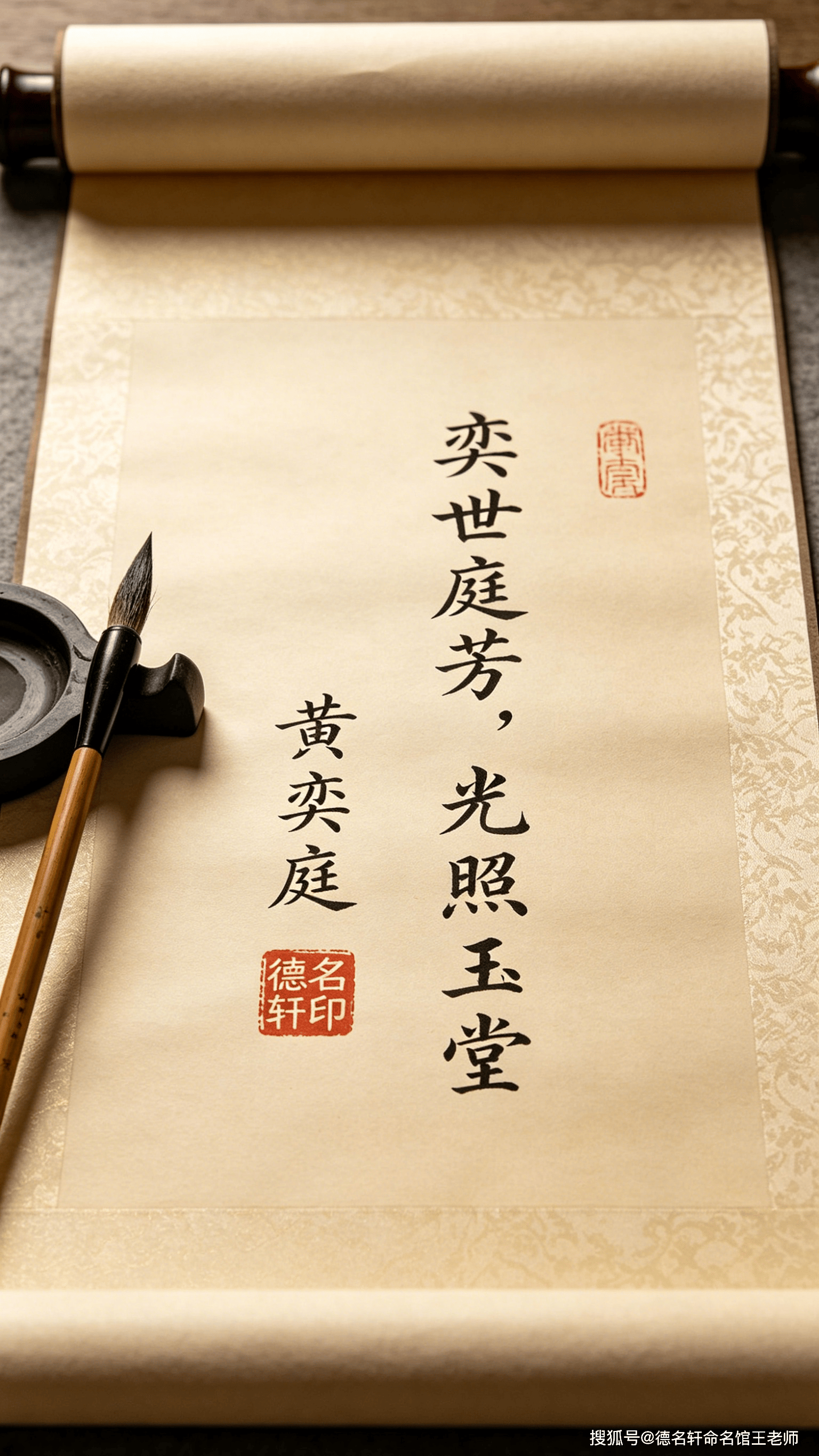 原創2026年寶寶起名案例 黃奕庭：奕世庭芳，光照玉堂